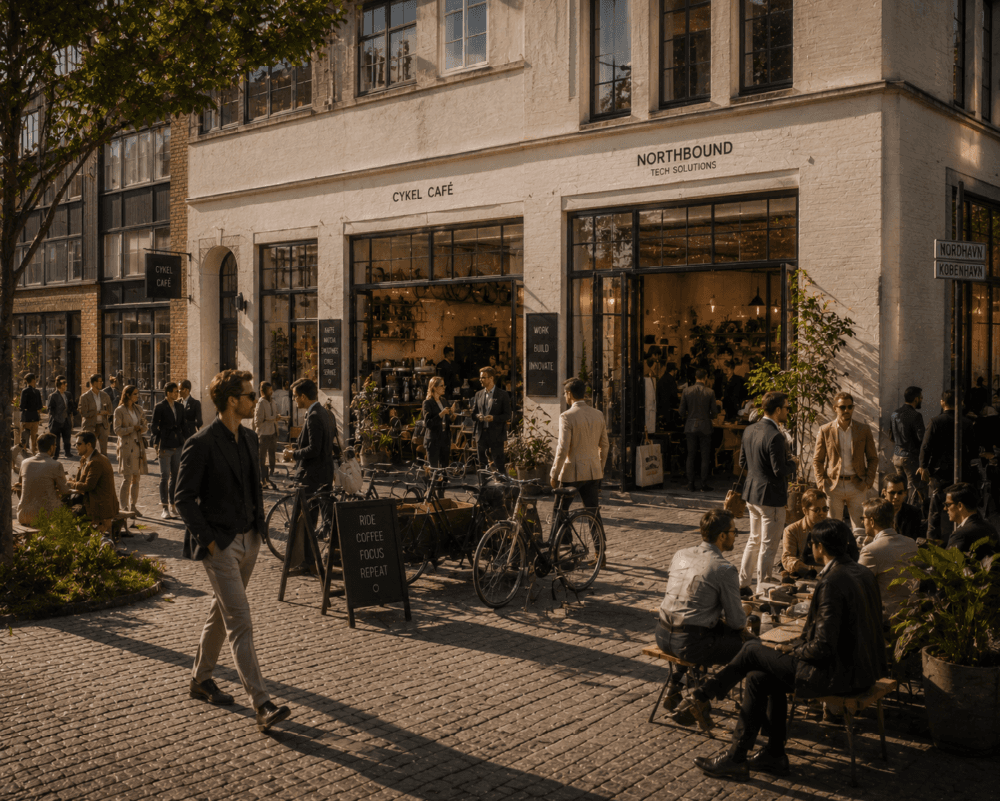 A modern city square